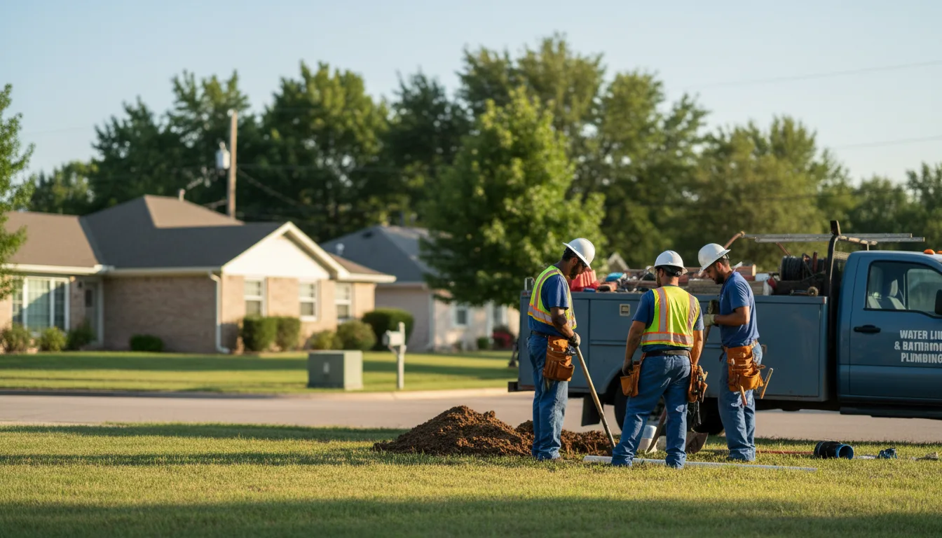 Residential water line and bathroom plumbing service in Chelsea, OK